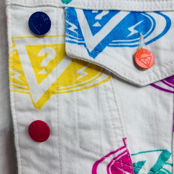 Guess x J. Balvin Y2K, neon graphic print cropped jacket - Picture 3 of 6